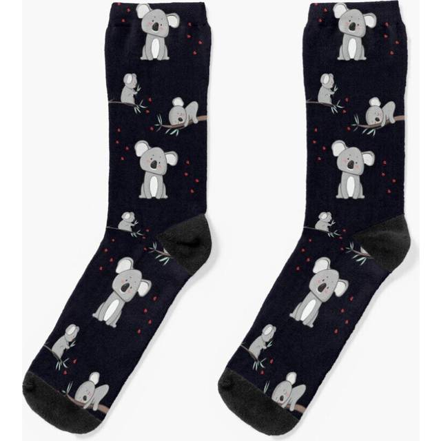 Dress Socks Koalas in Love - Baby Koala Bear Novelty Fancy Crazy Pattern Crew Casual for Men Women