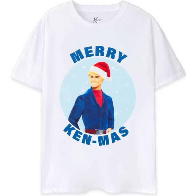 (Small) Barbie Short Sleeved T-Shirt (Mens White)