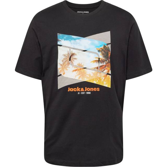 Jack & Jones Logo Print T-Shirt - Black