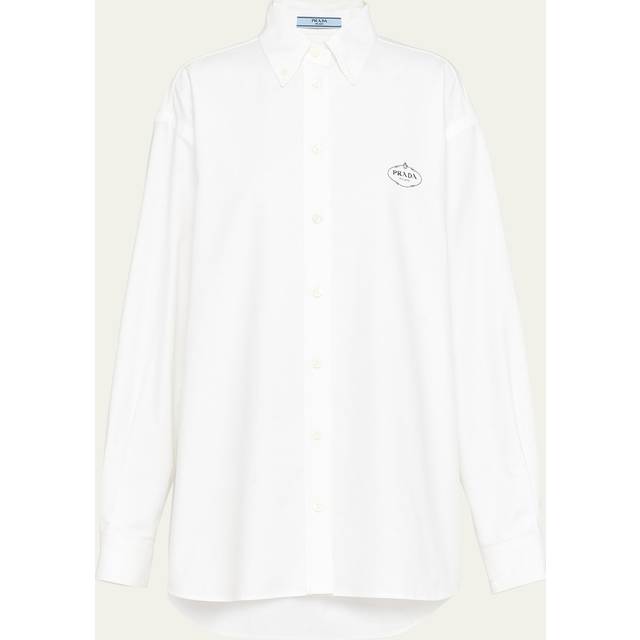 Embroidered Oxford cotton shirt