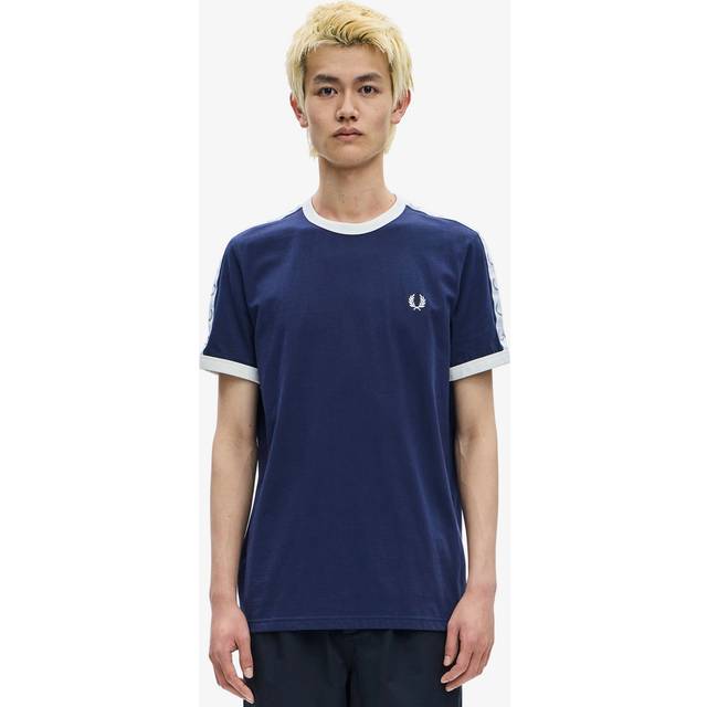 Contrast trim T-shirt with band Fred Perry - Bleu