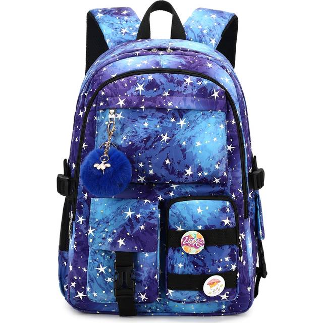 Hidds Laptop Backpacks 16 Inch School Bag College Backpack Anti Theft Travel Daypack Bags Bookbags for Teens Girls Women Students (Galaxy Bl