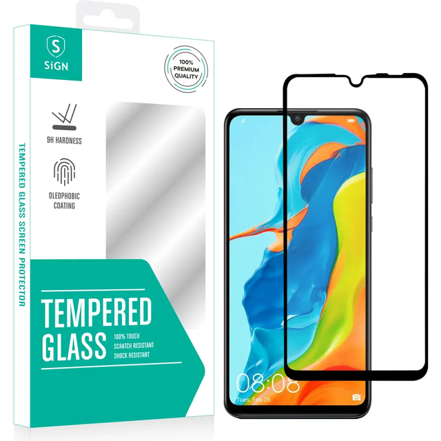 SiGN Huawei P30 Lite HÃ¤rdat Glas SkÃ¤rmskydd 2.5D