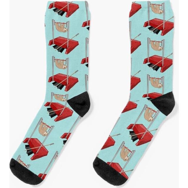 Dress Socks Sloth athletics pole vault Novelty Fancy Crazy Pattern Crew Casual for Men Women