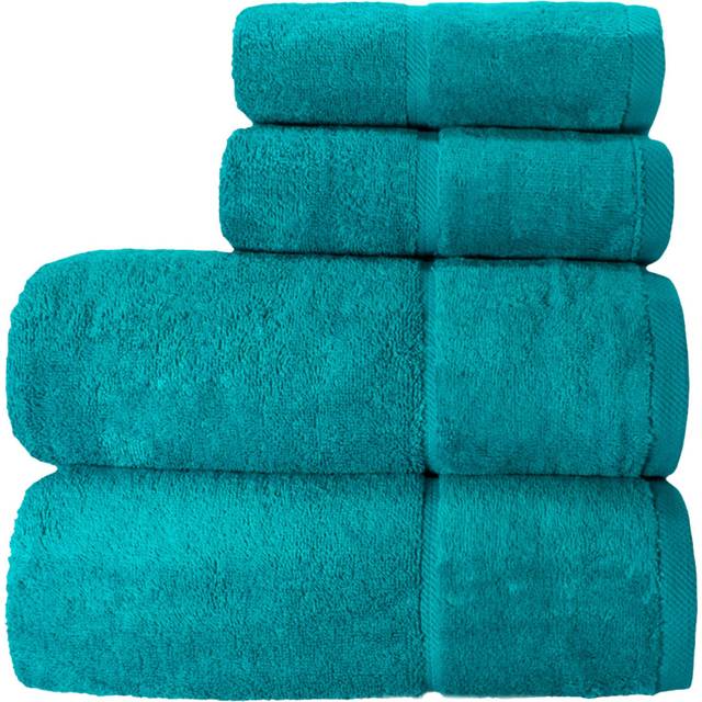 Velosso Velour Plush Cotton Jade Bath Towel 2 Pack - Green