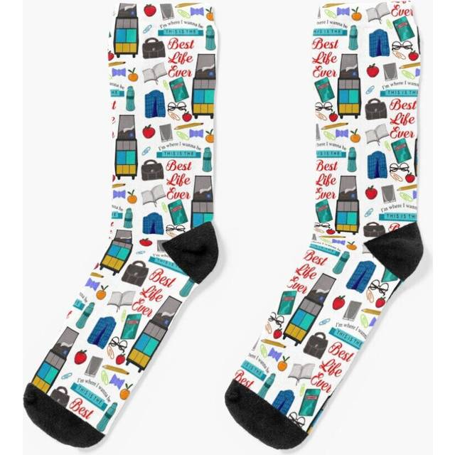 Dress Socks Best life Ever -Brothers Novelty Fancy Crazy Pattern Crew Casual for Men Women