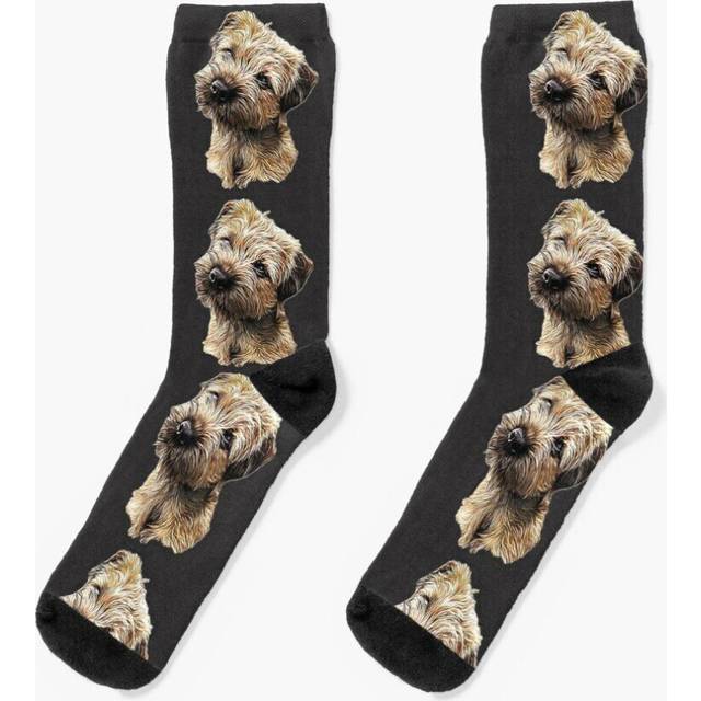 Dress Socks Border Terrier Cute Puppy Dog Novelty Fancy Crazy Pattern Crew Casual for Men Women