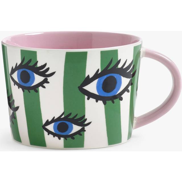 Eleanor Bowmer Electric Coast Eye Wiggle Stoneware Mug, 330ml, Blue/Green