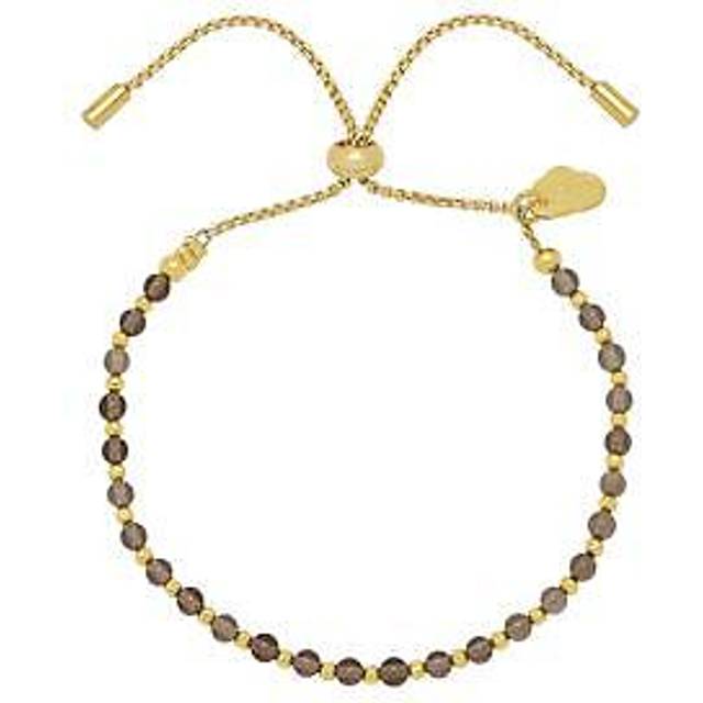 Amelia gemstone bracelet - smokey quartz & gold plated - estella bartlett
