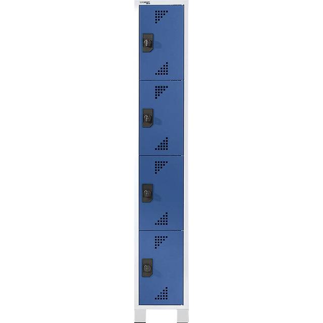 eurokraft pro 1 compartment, 1 compartment, light grey / brilliant blue, width 300 mm, 4 compartments - brilliant blue RAL 5007