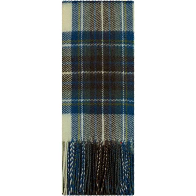 Stewart Blue Dress Muted Tartan 100% Lambswool Clan Scarf Made in Scotland