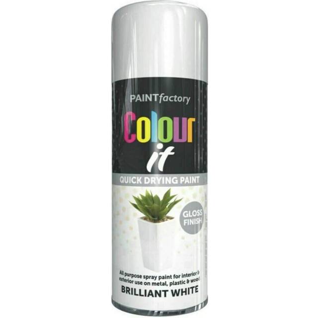 Paint Factory White Gloss Spray Paint Interior & Exterior 250ml           7133