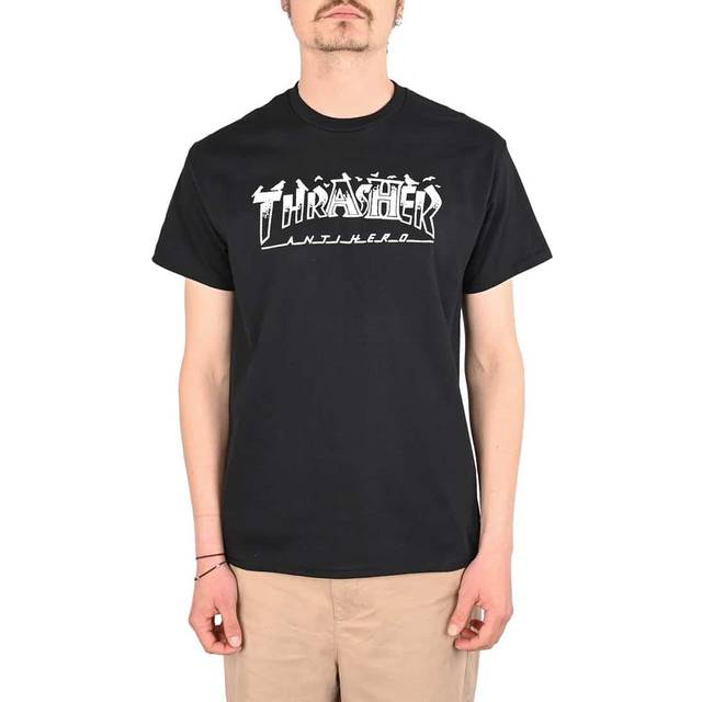 Thrasher x Antihero - Pigeon Mag Black - T-Shirt - black - XL - 100% Cotton,Jersey