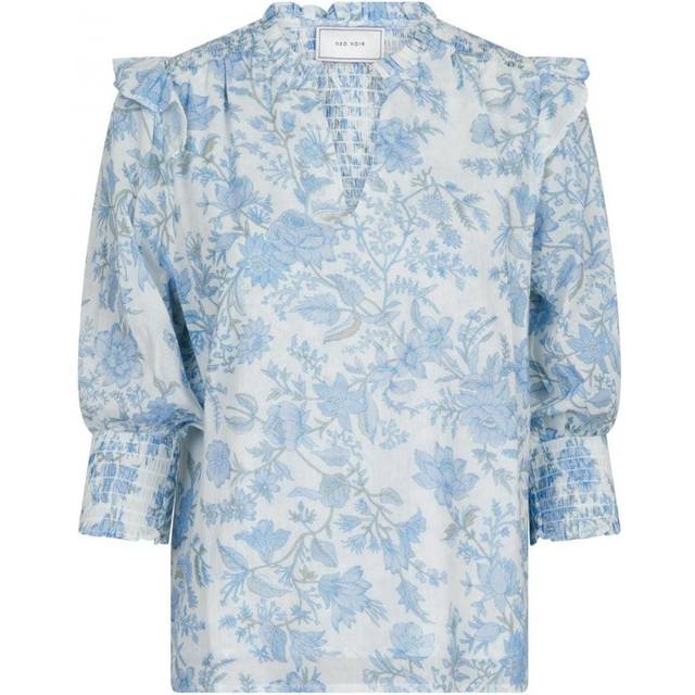 Neo Noir - Top - Davina Rose Field Blouse - Light Blue