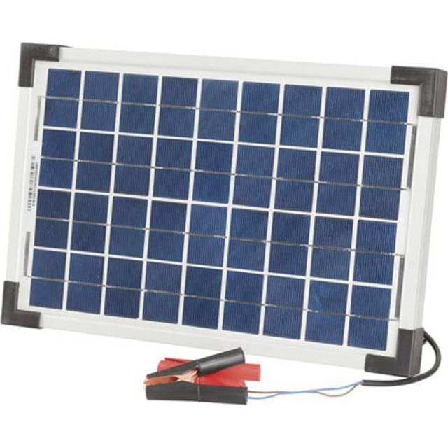 12V Monocrystalline Solar Panel with Clips/Lead (10W)