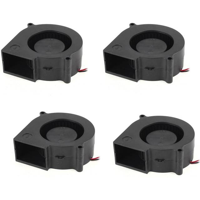 4Pcs 75 mm x 30 mm 2 Pin DC 12 V Brushless Fan PC Computer Cooling Fan