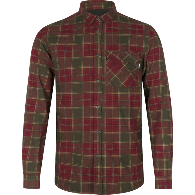 Seeland Glen Flannel Shirt Red Forest Check - Red forest check (XXL)
