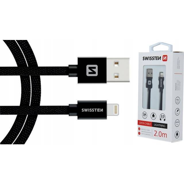 Swissten MFI Certified Extra Long 2 Meter USB to Lightning Data Cable for iPhone