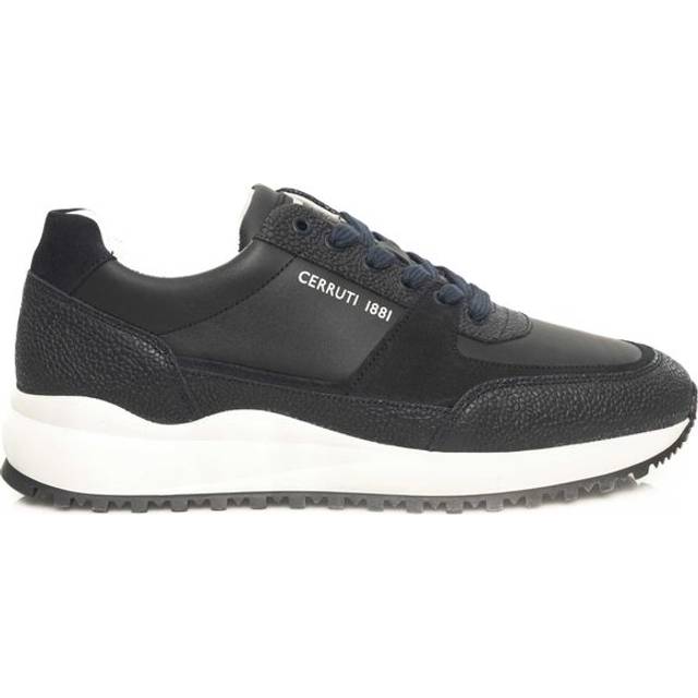 Blue Leather High Sole Trainers