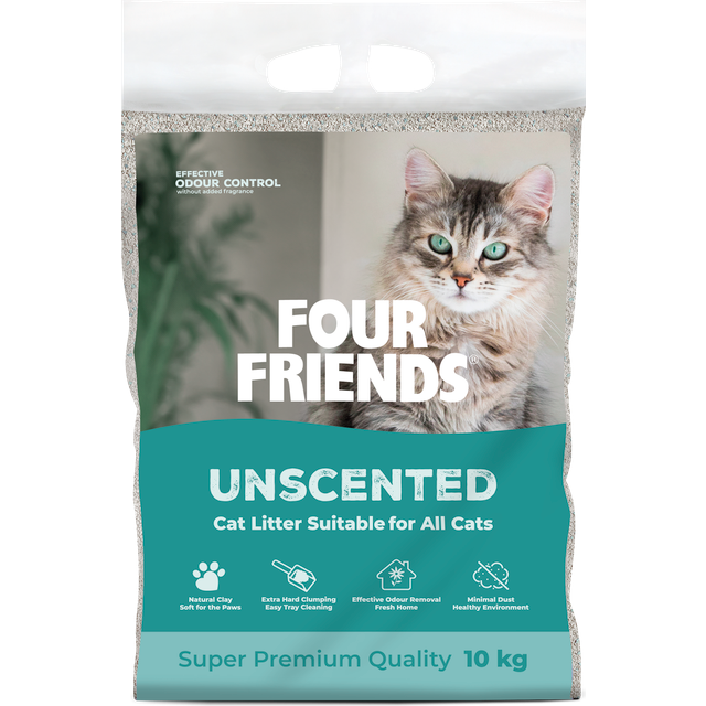 FourFriends Cat Litter Unscented 10 kg - Oparfymerad