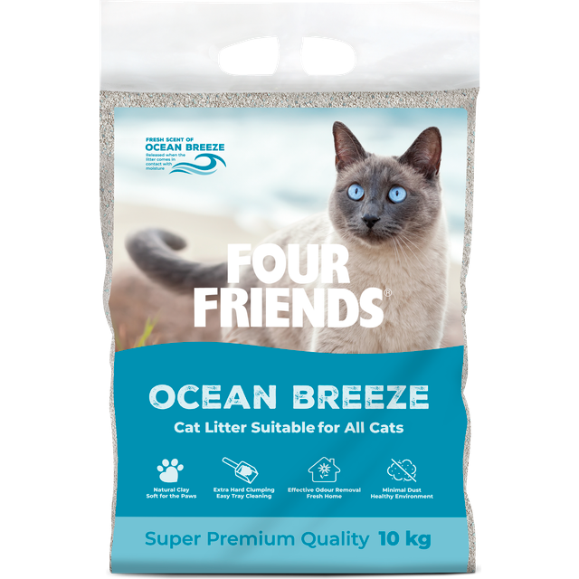 FourFriends Cat Litter Ocean Breeze 10 kg - Havsbris