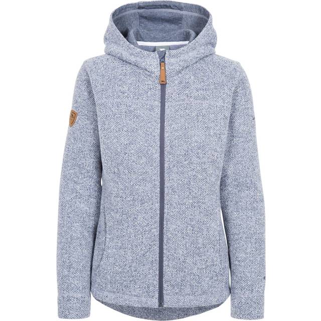 (6, Denim Blue) Trespass Womens Hoodie Fleece Jacket Zip Reserve C