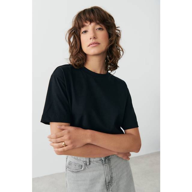 Gina Tricot - T-shirt Basic Tee - Svart