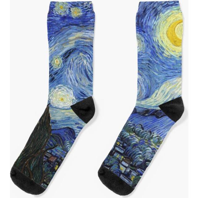 Dress Socks Vincent Van Gogh Starry Night Novelty Fancy Crazy Pattern Crew Casual for Men Women