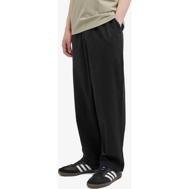 Fred Perry – Svarta byxor med raka ben och dragsko i twill-Svart/a