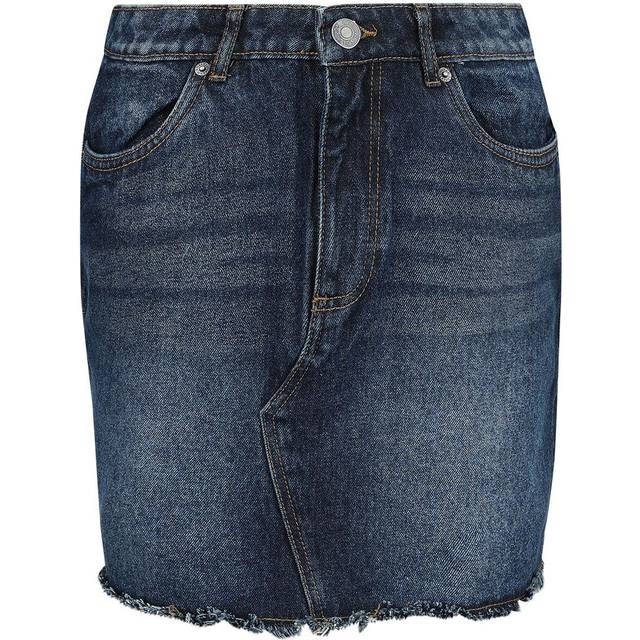 Urban Classics Kort kjol - Ladies Heavy Mini Denim Skirt - 28 29 - för Dam - mörkblå
