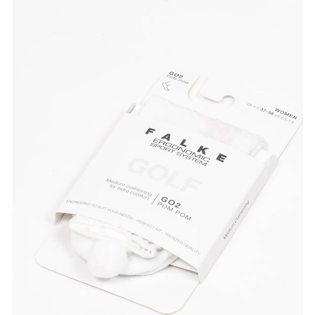 Female foot guard Falke GO2 Pompom - Blanc