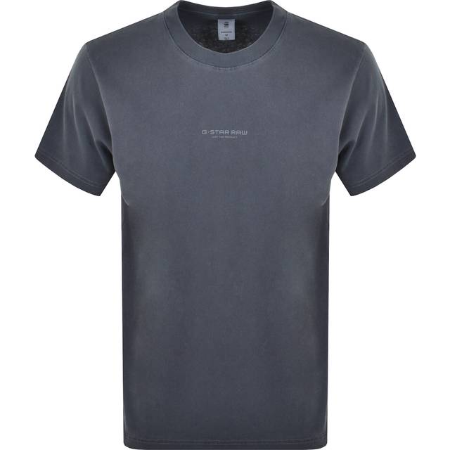 Square T-shirt over-dyed in the center of the chest G-Star - Bleu - L