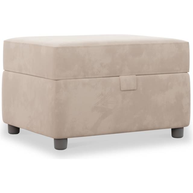 Pippa Upholstered Velvet Fabric Footstool | Storage Pouffe | Roseland