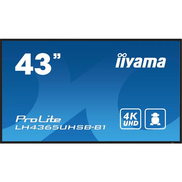 IIYAMA LH4365UHSB-B1 43inch 3840x2160 UHD VA panel 800cd/m2 1200:1 Static Contrast 8ms Landscape or Portrait mode