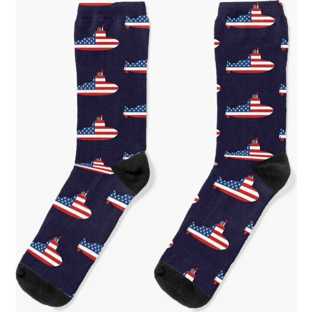 Dress Socks Submarine American Flag Novelty Fancy Crazy Pattern Crew Casual for Men Women