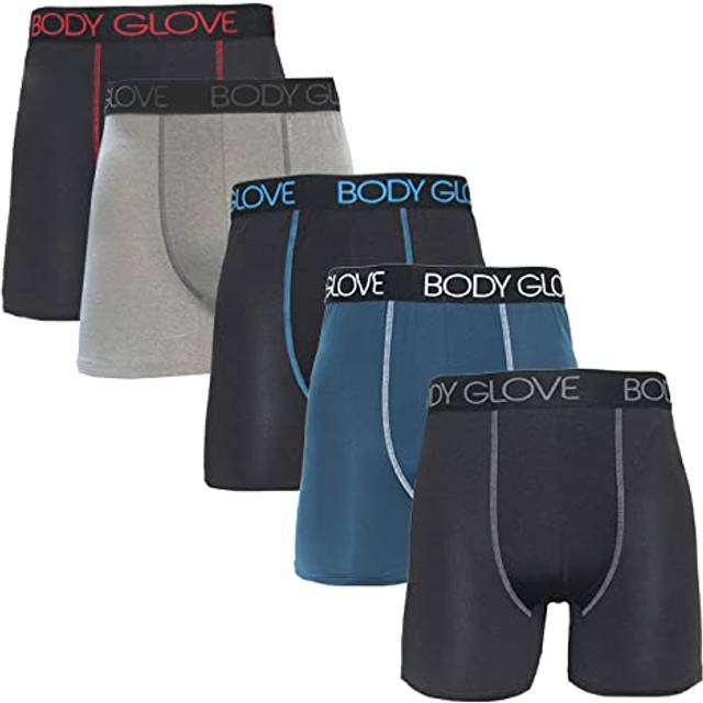 Body Glove 5-Pack Moisture Wicking Performance Boxers Briefs Underwear for Men  Medium