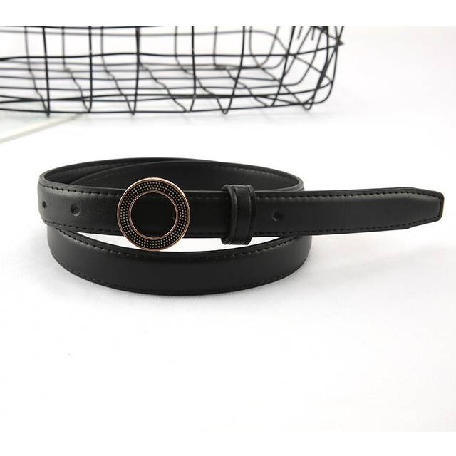 (Single Ring) Stylish Unisex Faux Leather Belt With Metal Buckle Belt Paired With Jeans