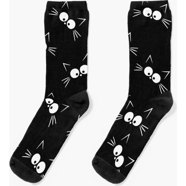 Dress Socks Cute Black Cat Pattern Novelty Fancy Crazy Pattern Crew Casual for Men Women