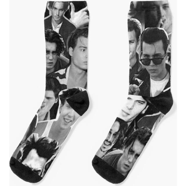 Dress Socks Young Johnny Depp Novelty Fancy Crazy Pattern Crew Casual for Men Women