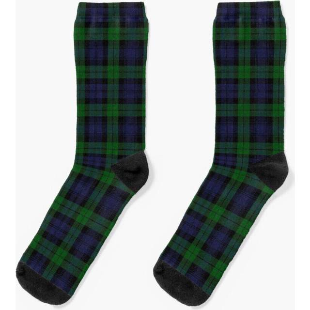 Dress Socks Black Watch Tartan Plaid Novelty Fancy Crazy Pattern Crew Casual for Men Women