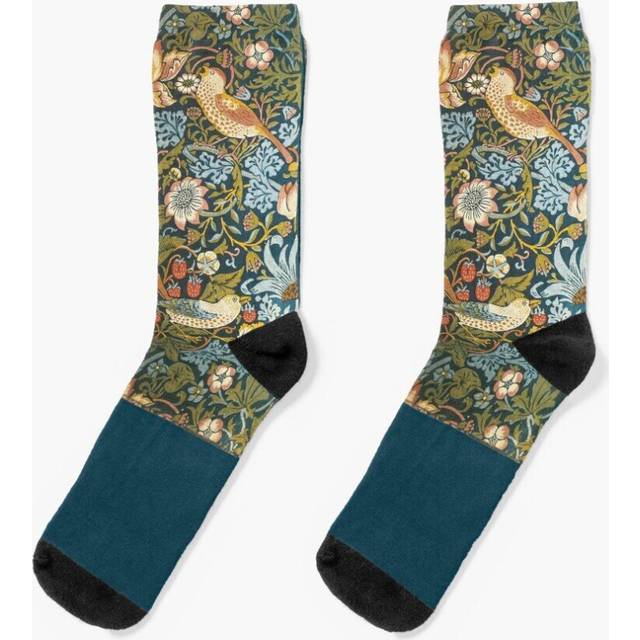 Dress Socks William Morris Pattern Art Deco Novelty Fancy Crazy Pattern Crew Casual for Men Women
