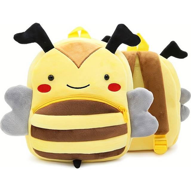 (multicolor) Cute Plush Animal Toddler Backpack - Lightweight & Foldable Travel Bag for Boys & Girls - Perfect Gift Idea