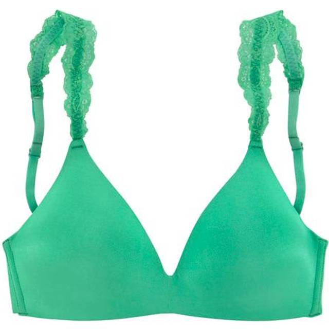 LASCANA Non Wired Push Up Lace Bra - Natural