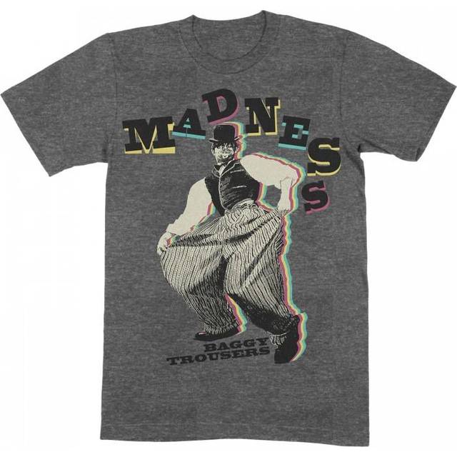 Baggy Trousers Heather T-Shirt - Grey - L