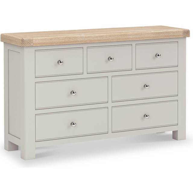 Penzance 3 Over 4 Chest of Drawers | Grey / Sage Green | Roseland