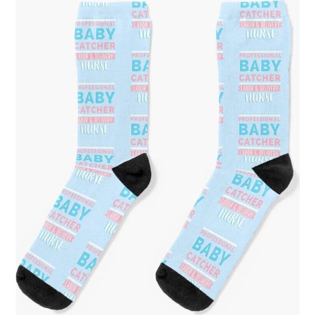 Dress Socks Labor and Delivery Nurse Novelty Fancy Crazy Pattern Crew Casual for Men Women