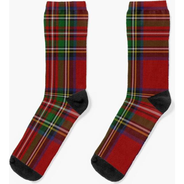 Dress Socks Royal Stewart Red Tartan Novelty Fancy Crazy Pattern Crew Casual for Men Women