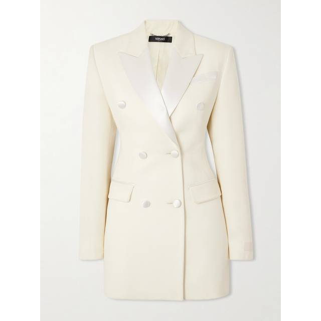 Veste de smoking en laine - Blanc - 40