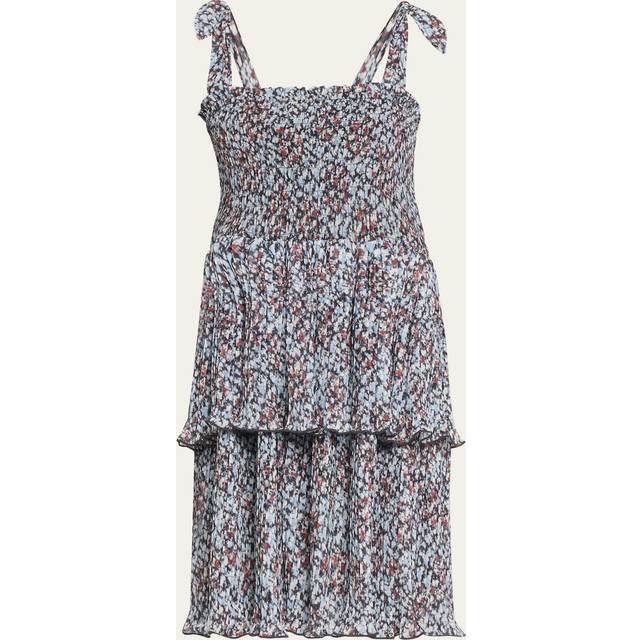 GANNI Blue Floral Minidress - 252 Phantom - DK 44