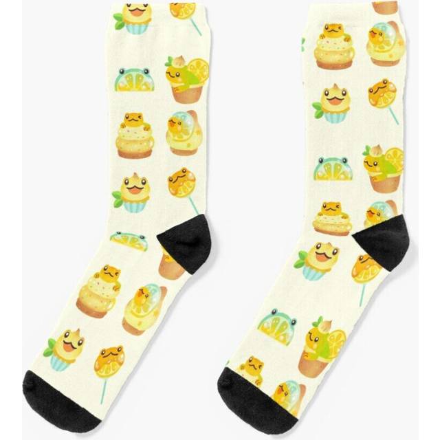Dress Socks Sweet Lemon frog Novelty Fancy Crazy Pattern Crew Casual for Men Women